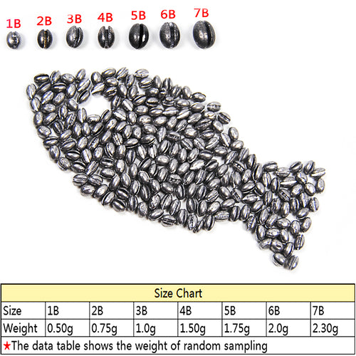 20PCS/Bag 1B to 7B Carp Fishing Solid