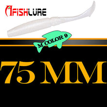 6pcs/lot T Tail Soft Worm 3.2g 75mm Paddle