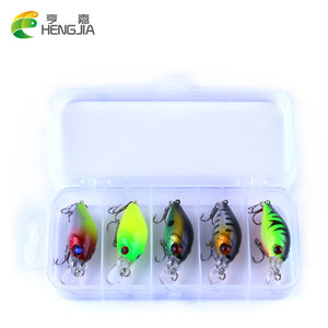 HENGJIA 5pc 4.2g Fishing Lure Kit Minnow floating