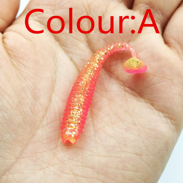 10pcs/lot 5.5cm 0.8g Artificial Soft Bait Worm Swimbaits