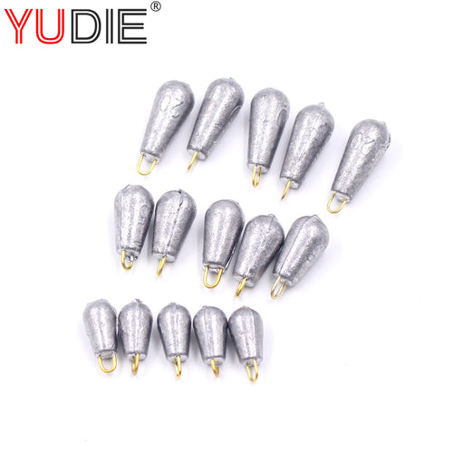 5Pcs/lot water drop shape weights lead fishing
